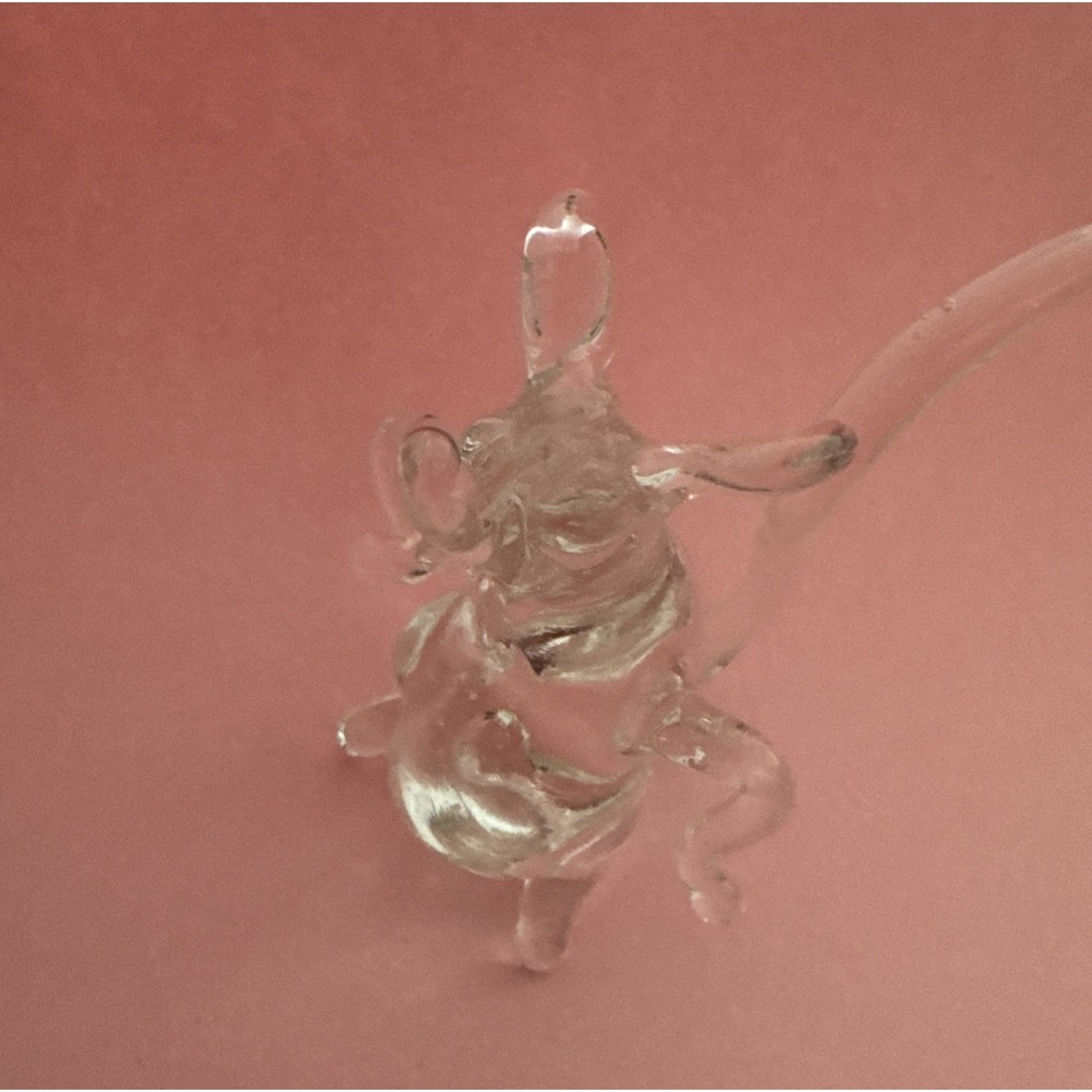 Vintage Art Glass Mouse Paperweight Collectable Lead Crystal 3”